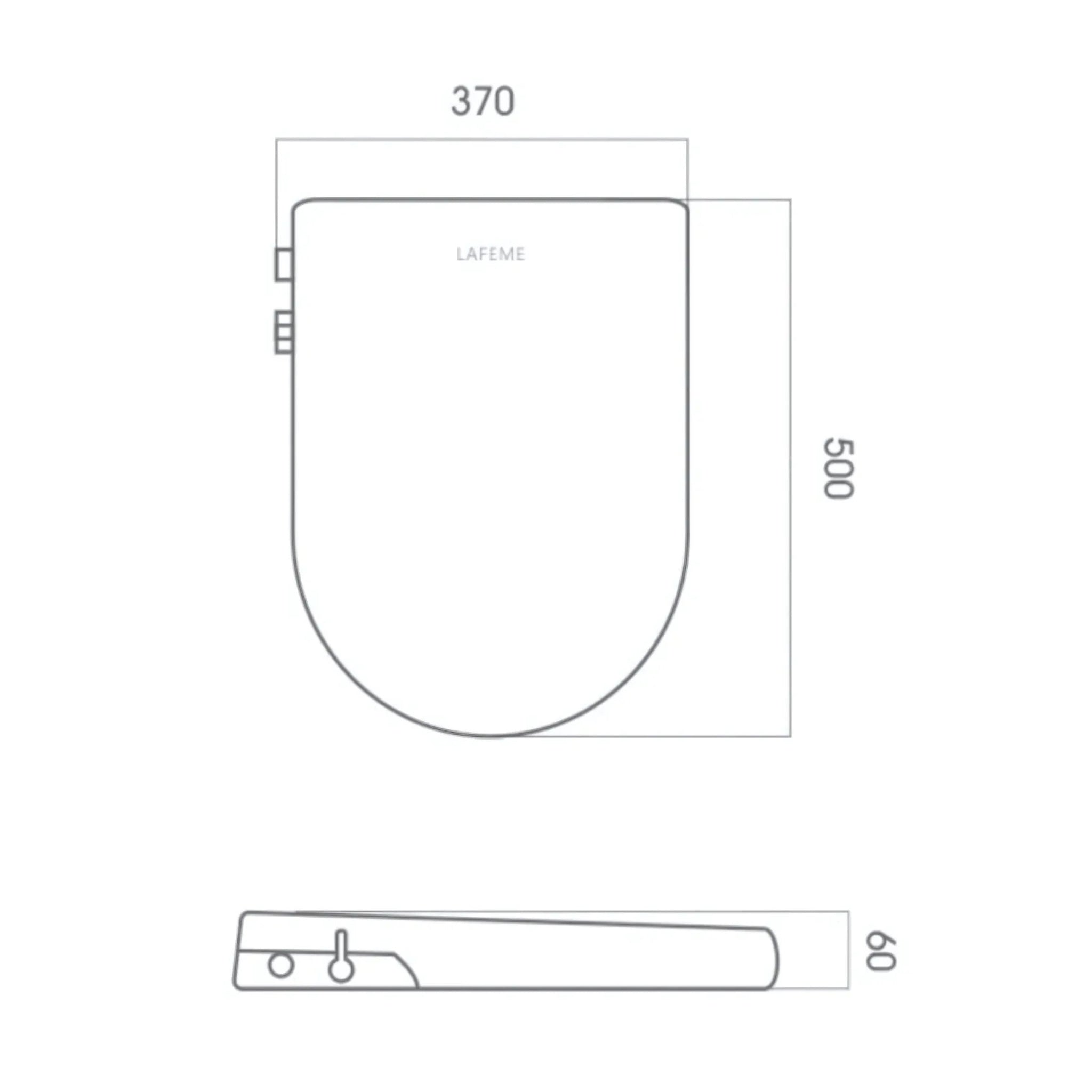 LAFEME UNA NON-ELECTRIC BIDET GLOSS WHITE