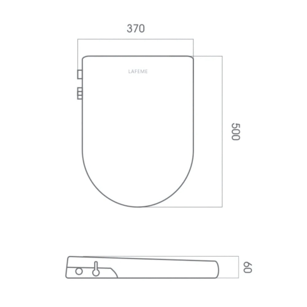 LAFEME UNA NON-ELECTRIC BIDET GLOSS WHITE