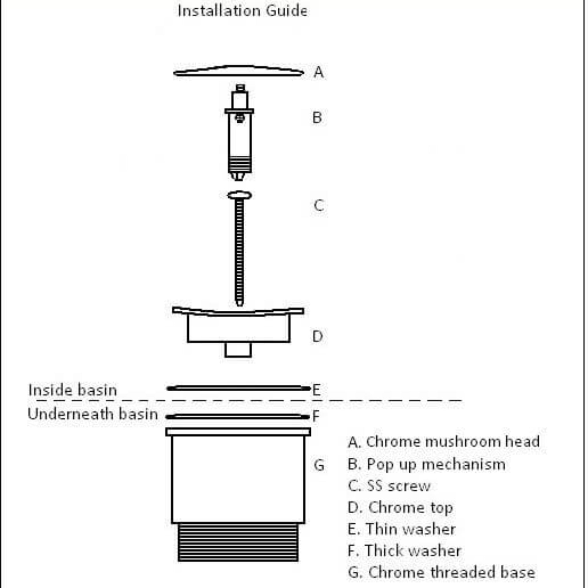 TURNER HASTINGS UNIVERSAL POP-UP MUSHROOM WASTE CHROME 32/40MM