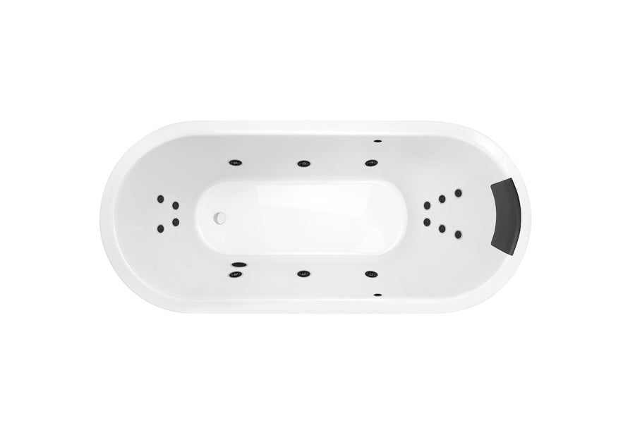 DECINA UNO INSET DOLCE VITA SPA BATH GLOSS WHITE 1700MM WITH 16-JETS
