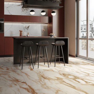 MUSES CALACATTA GOLD POLISHED 750X1500MM RECTANGLE TILE (PER BOX)