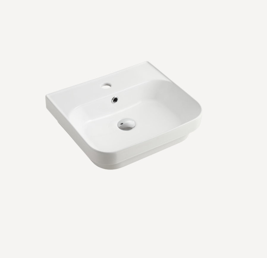 OLIVERI DUBLIN RECTANGULAR INSET BASIN WHITE 460MM