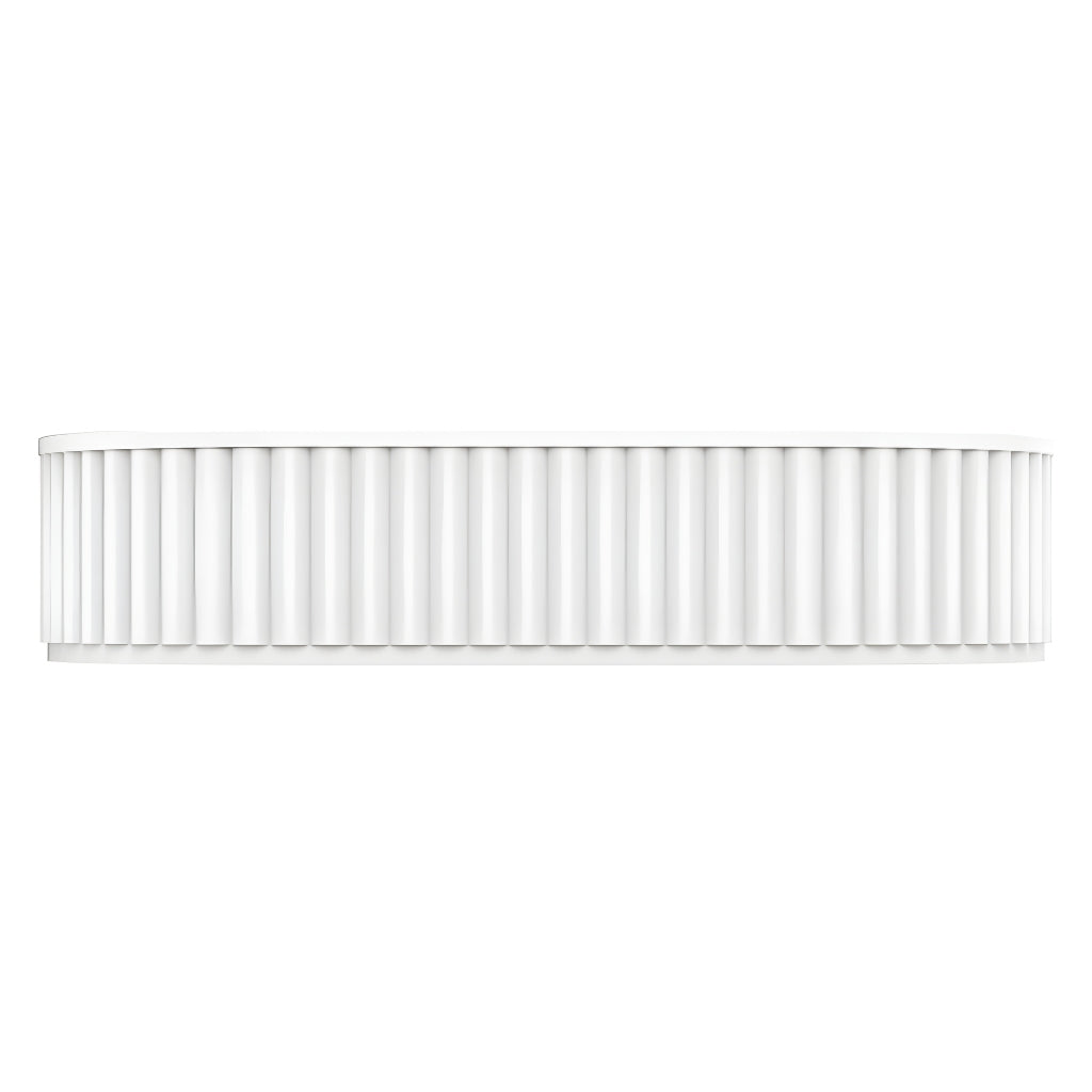 FIENZA MINKA PILL SOLID SURFACE ABOVE COUNTER BASIN MATTE WHITE 550MM