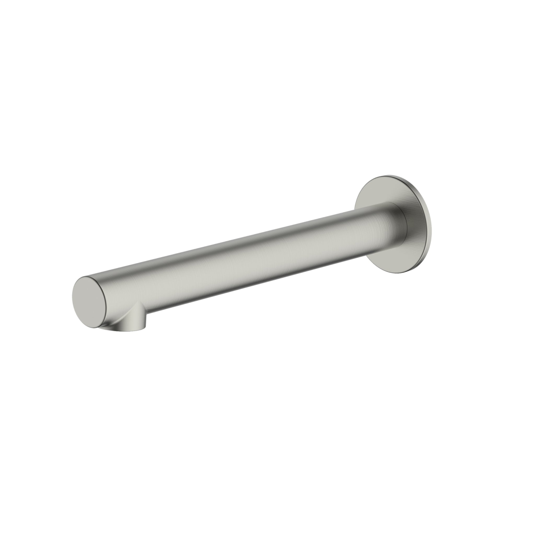 OLIVERI VENICE LEAD FREE STRAIGHT WALL SPOUT 224MM BRUSHED NICKEL
