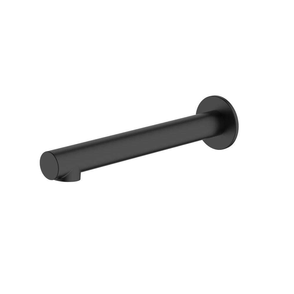 OLIVERI VENICE STRAIGHT WALL SPOUT 224MM MATTE BLACK