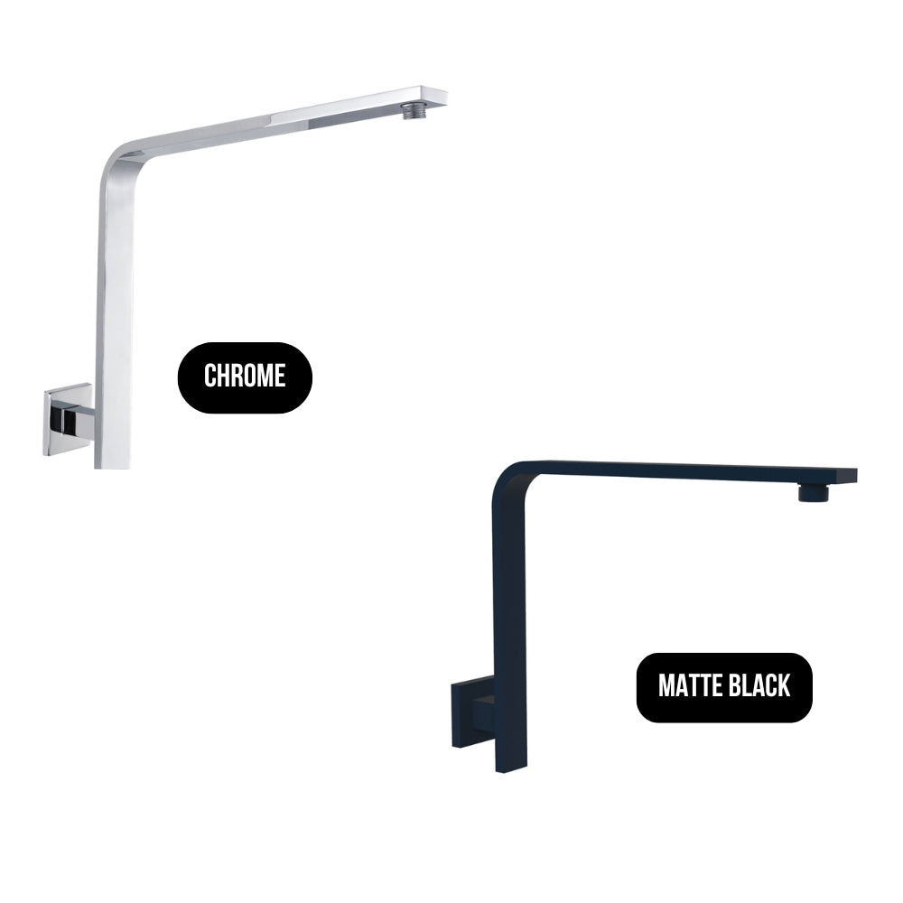 IKON SQUARE SHOWER ARM HIGH RISE 355MM CHROME