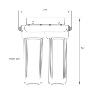 PURETEC WHITE BOWL , 1/4 CONNECTION, NO CARTRIDGE