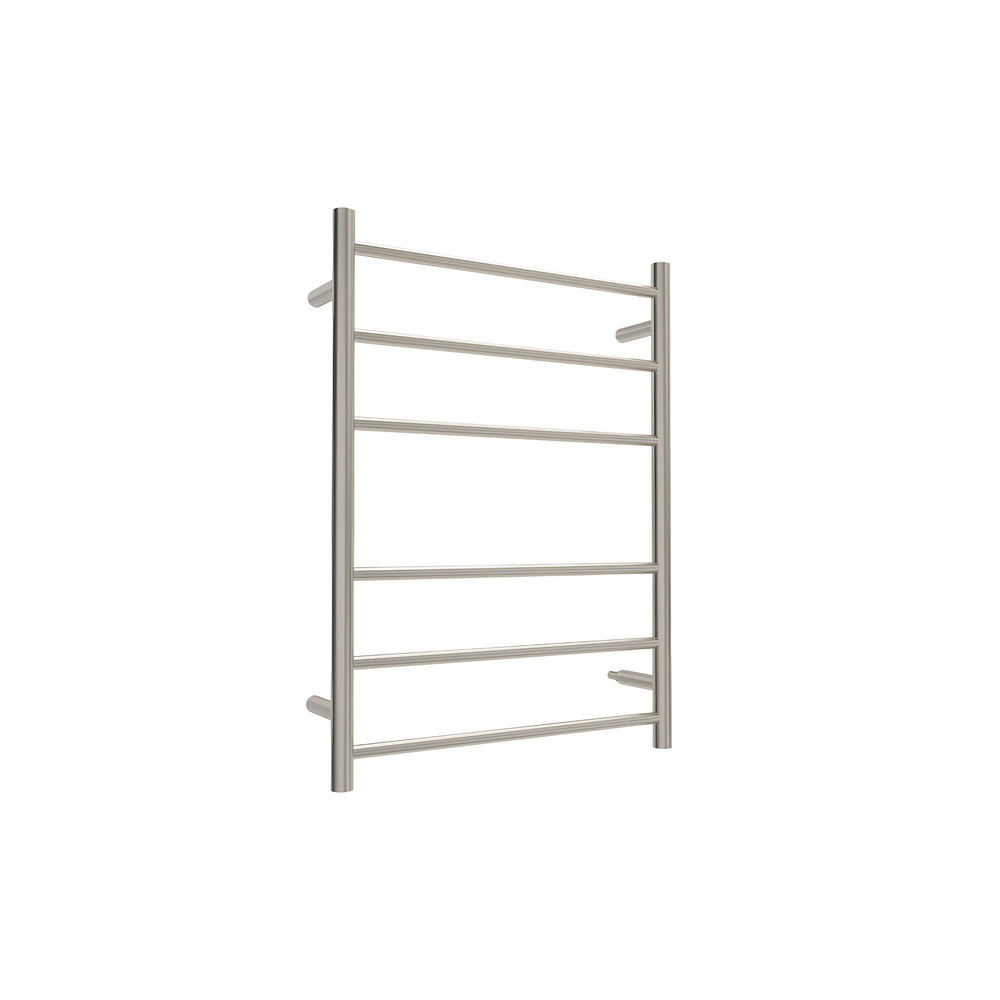 LINSOL AVID 6 BAR HEATED TOWEL RAIL BRUSHED NICKEL 800MM