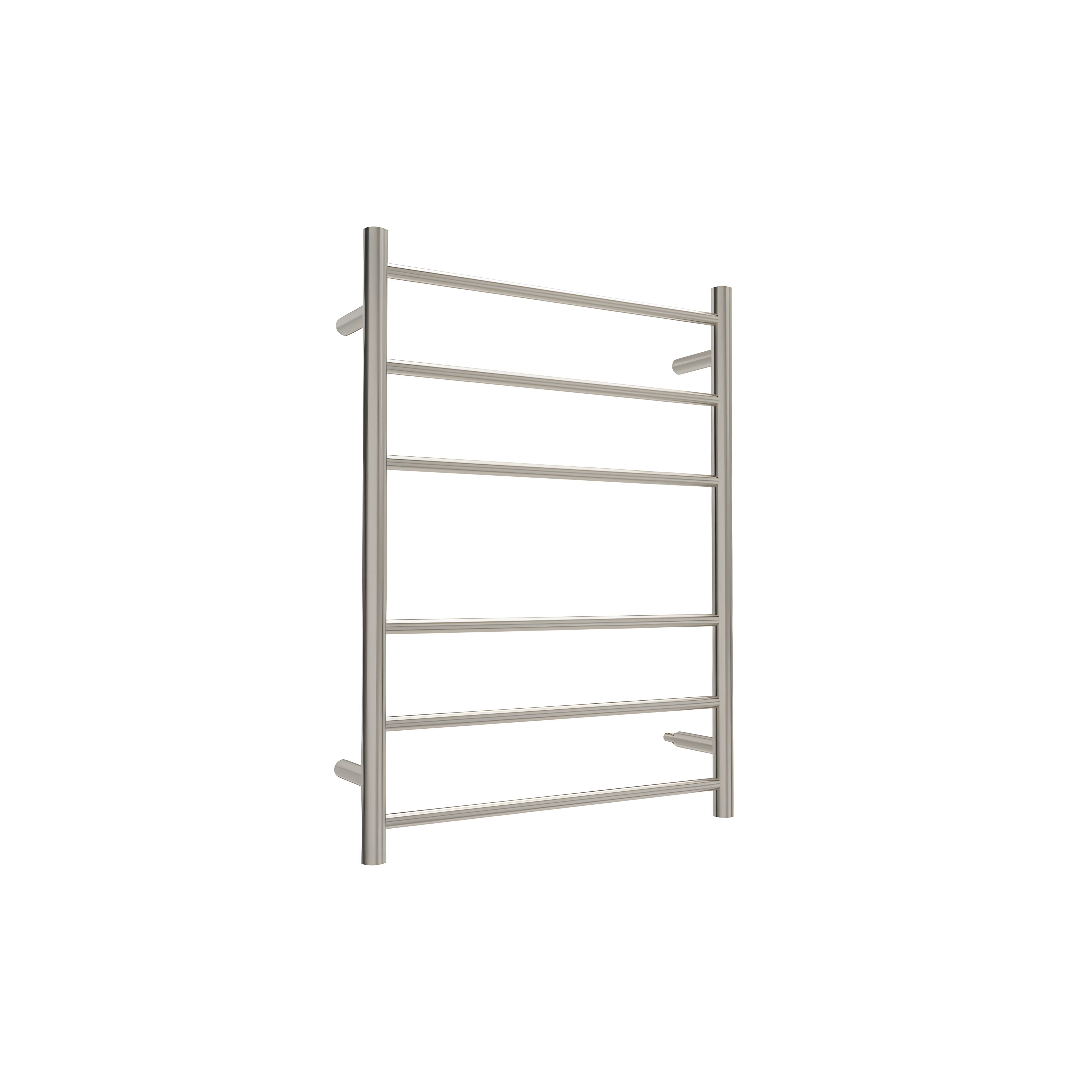 LINSOL AVID 6 BAR HEATED TOWEL RAIL BRUSHED NICKEL 800MM