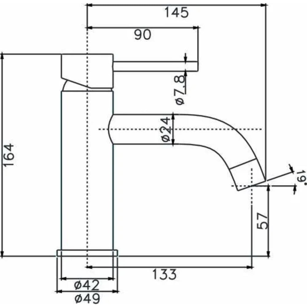 HELLYCAR IDEAL LEAD FREE BASIN MIXER 164MM BRUSHED NICKEL