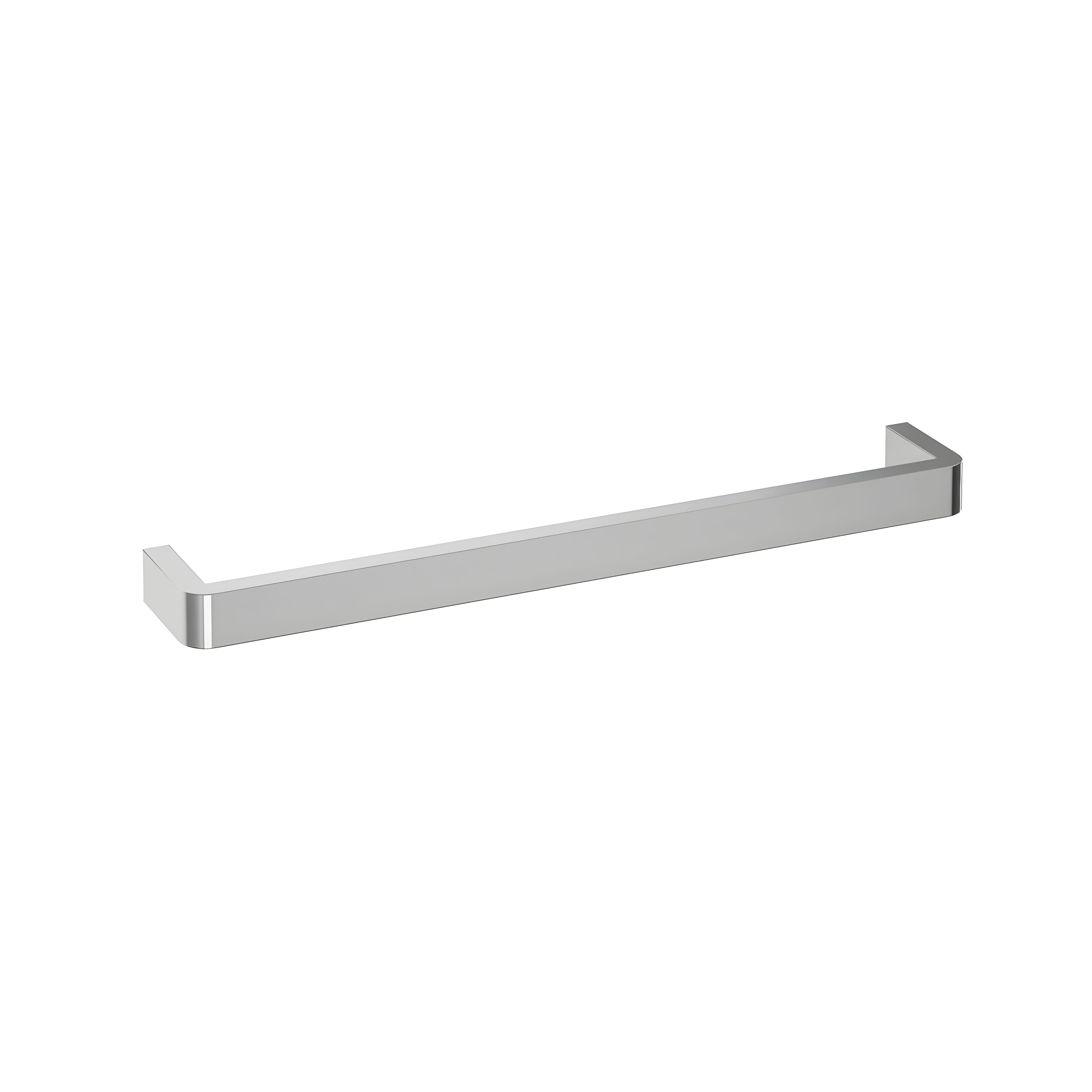 THERMOGROUP SQUARE SINGLE BAR HEATED RAIL WITH CURVED CORNERS STAINLESS STEEL 640MM