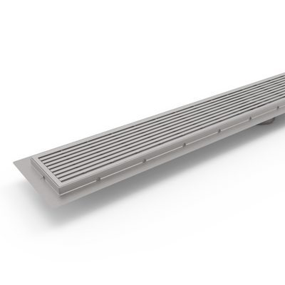 BELLA VISTA ZENON AU-PATTERN SHOWER GRATE STAINLESS STEEL (AVAILABLE IN MULTIPLE SIZES)