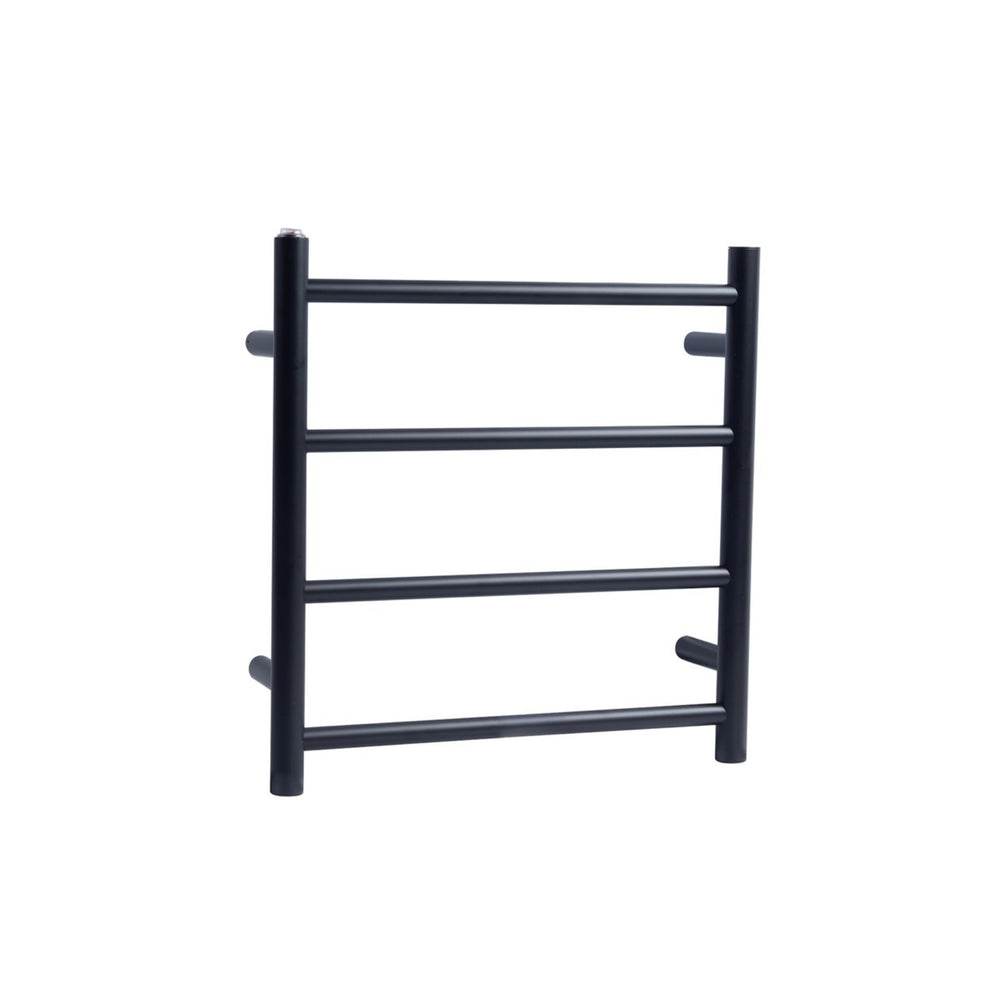 NORICO 4-BAR ROUND LADDER HEATED TOWEL RAIL BLACK 520MM