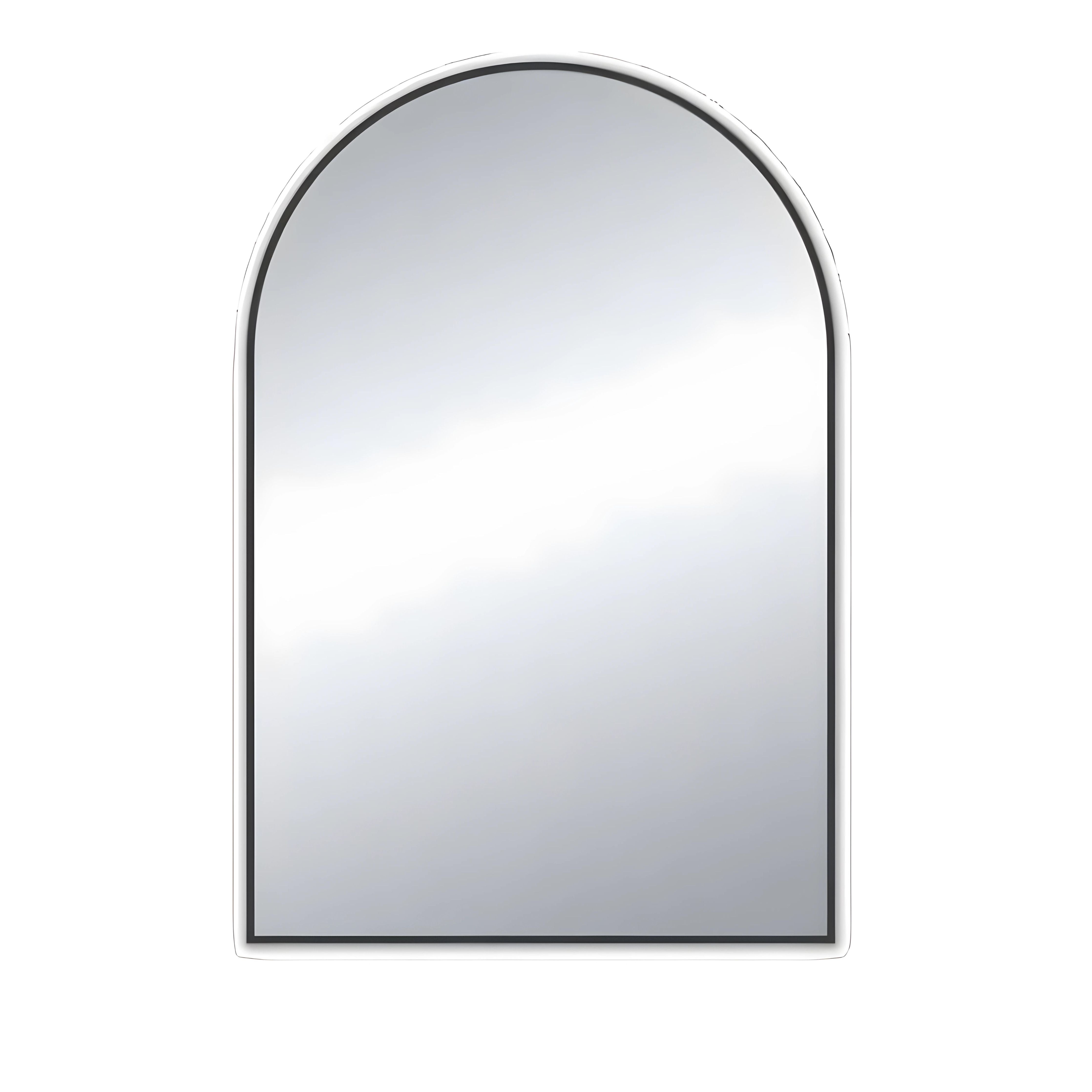 AQUAPERLA UNI ARCH FRAMED MIRROR GUN METAL GREY 600X900MM