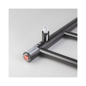 AQUAPERLA 4-BAR ROUND LADDER HEATED TOWEL RAIL BRUSHED GUN METAL 520MM