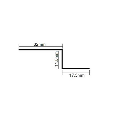 BELLA VISTA ZENON WALL FLASHING BAR STAINLESS STEEL (AVAILABLE IN MULTIPLE SIZES)