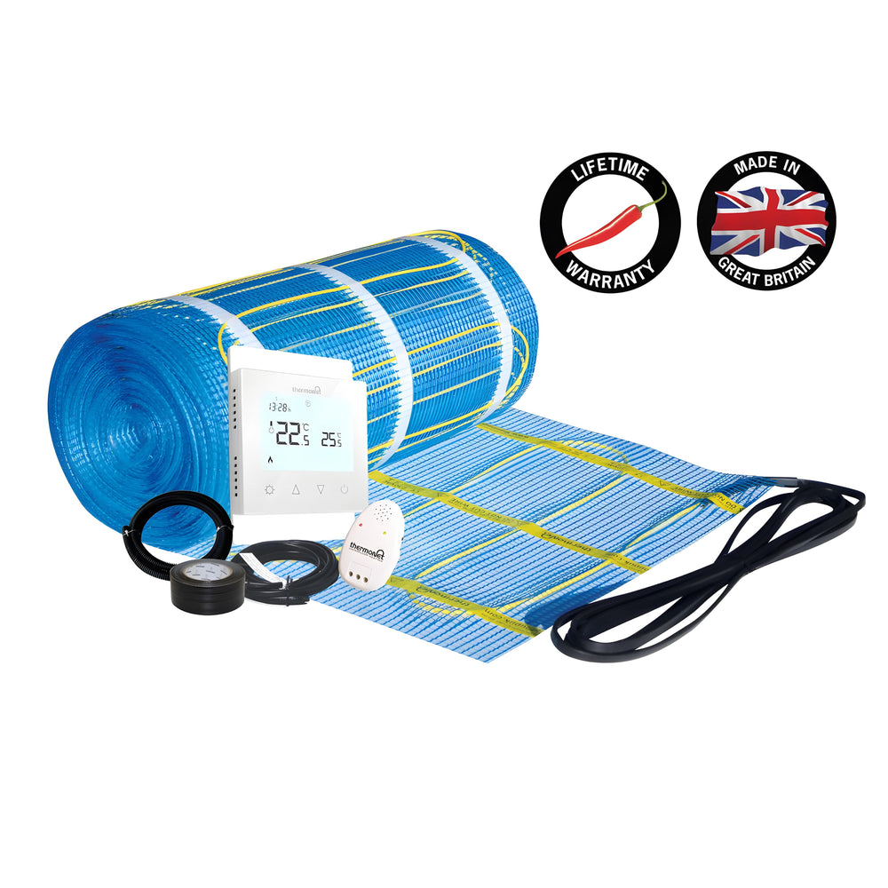 THERMOGROUP THERMONET 200W/M² IN SCREED HEATING KIT WITH WHITE THERMOSTAT