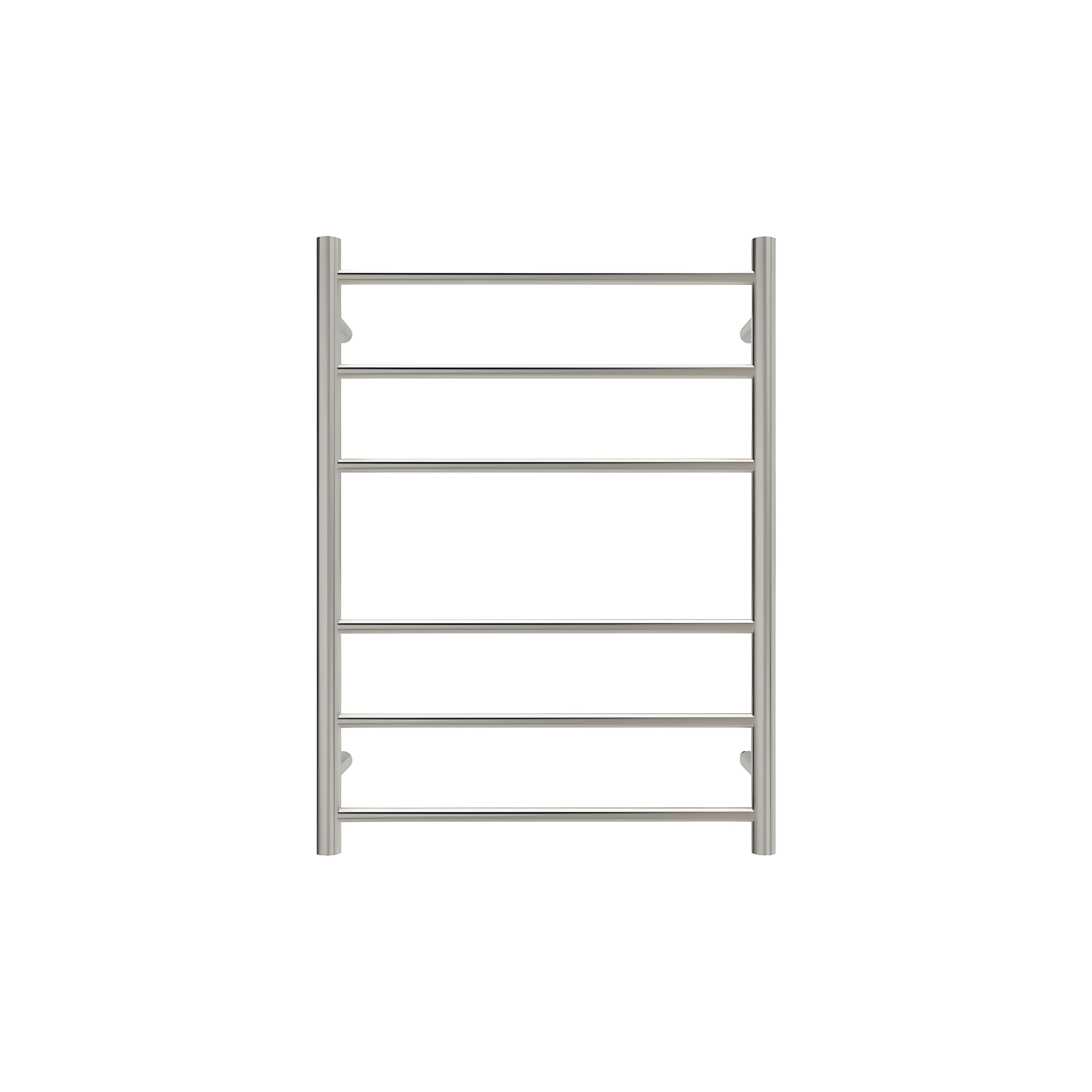 LINSOL AVID 6 BAR HEATED TOWEL RAIL BRUSHED NICKEL 800MM