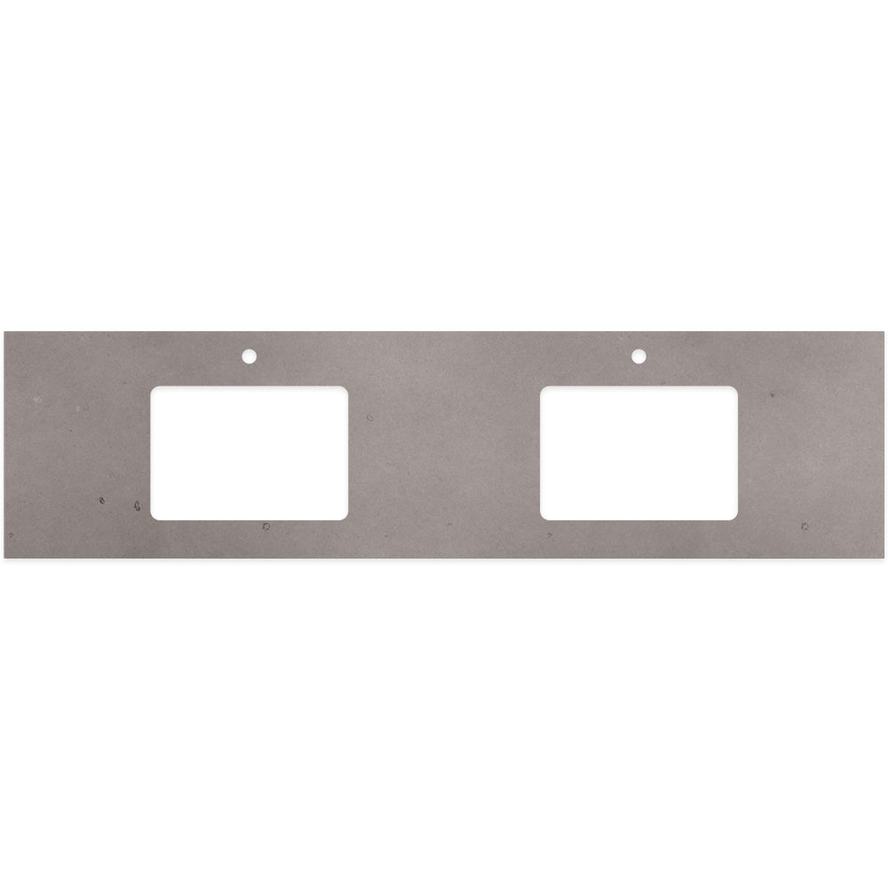 FIENZA URBAN CRETE SILICA FREE RECTANGULAR DEPTH STONE BENCHTOP WITH DOUBLE UNDERMOUNT BASIN HOLE & TAP HOLES (AVAILABLE IN 1500MM AND 1800MM)