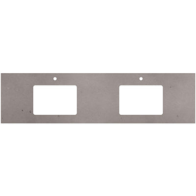 FIENZA URBAN CRETE SILICA FREE RECTANGULAR DEPTH STONE BENCHTOP WITH DOUBLE UNDERMOUNT BASIN HOLE & TAP HOLES (AVAILABLE IN 1500MM AND 1800MM)