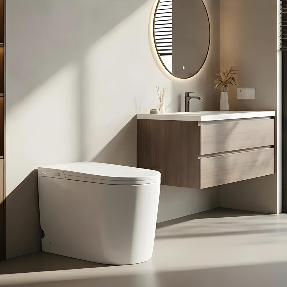 VITO BYRON SMART INTEGRATED TOILET WITH REMOTE CONTROLLED BIDET GLOSS WHITE