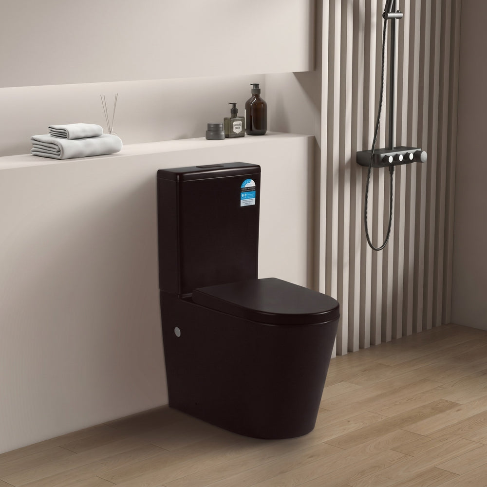 VITO ROLAND RIMLESS BACK TO WALL TOILET SUITE MATTE BLACK