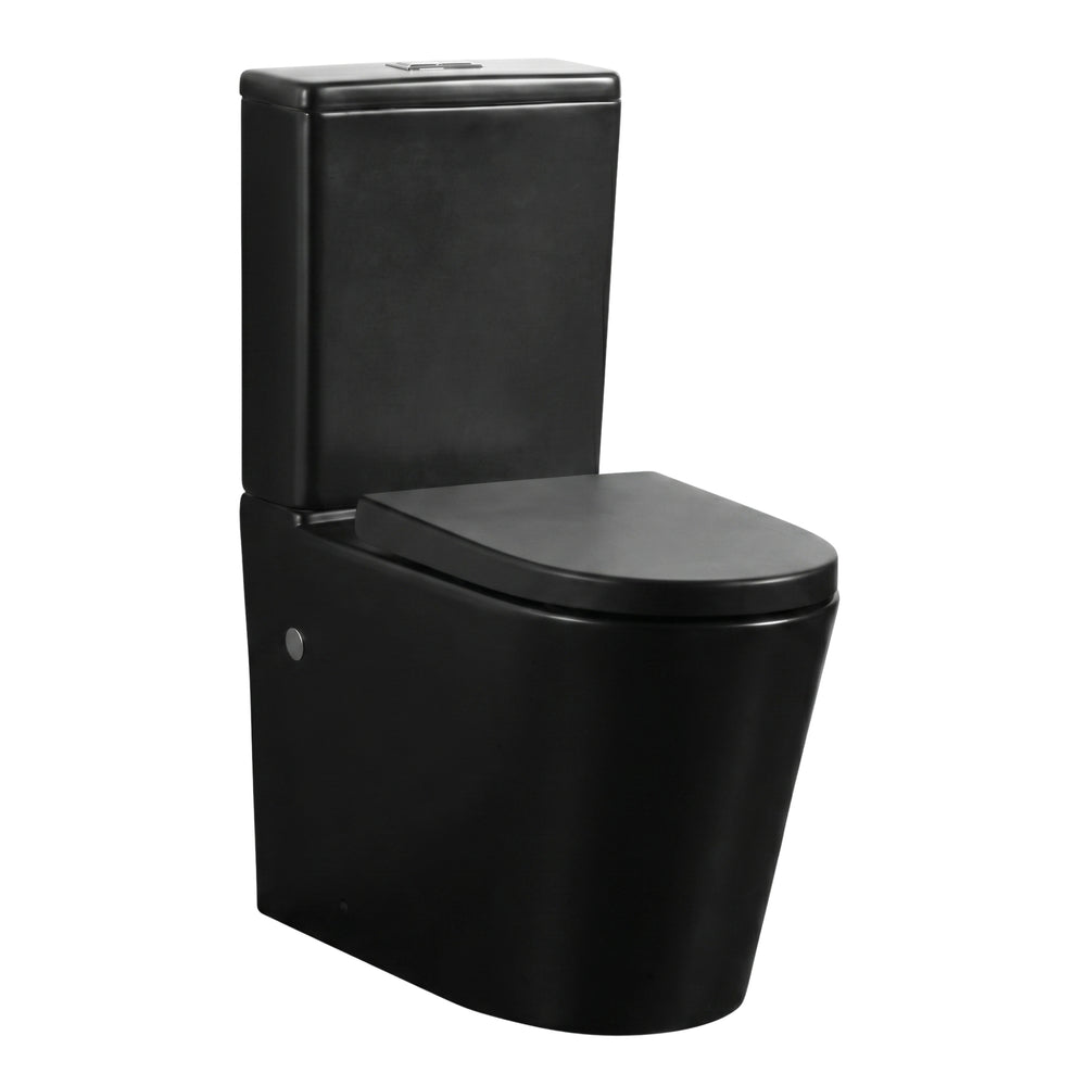 VITO ROLAND RIMLESS BACK TO WALL TOILET SUITE MATTE BLACK