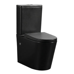 VITO ROLAND RIMLESS BACK TO WALL TOILET SUITE MATTE BLACK