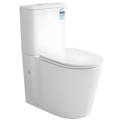 VITO ALORA RIMLESS BACK TO WALL TOILET SUITE GLOSS WHITE