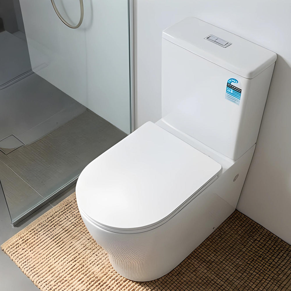 VITO LUMIA RIMLESS BACK TO WALL TOILET SUITE GLOSS WHITE
