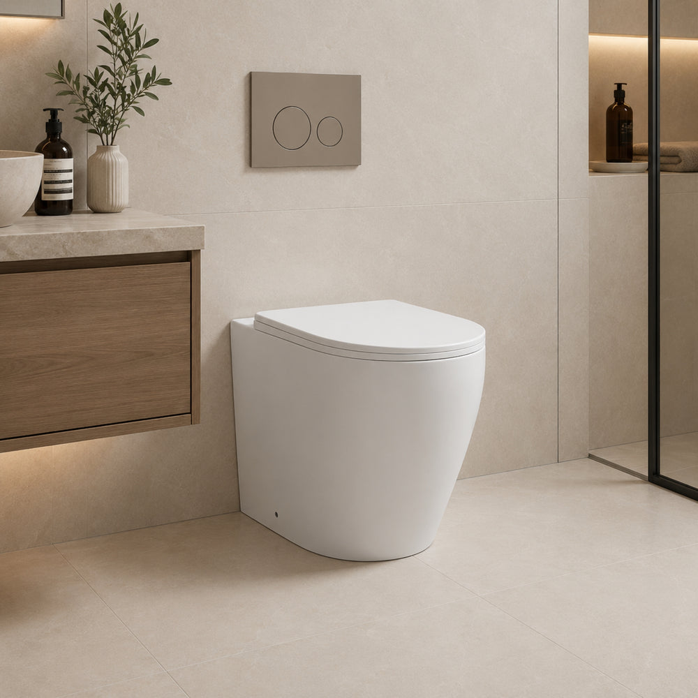 VITO SERENO RIMLESS WALL FACED TOILET PAN GLOSS WHITE
