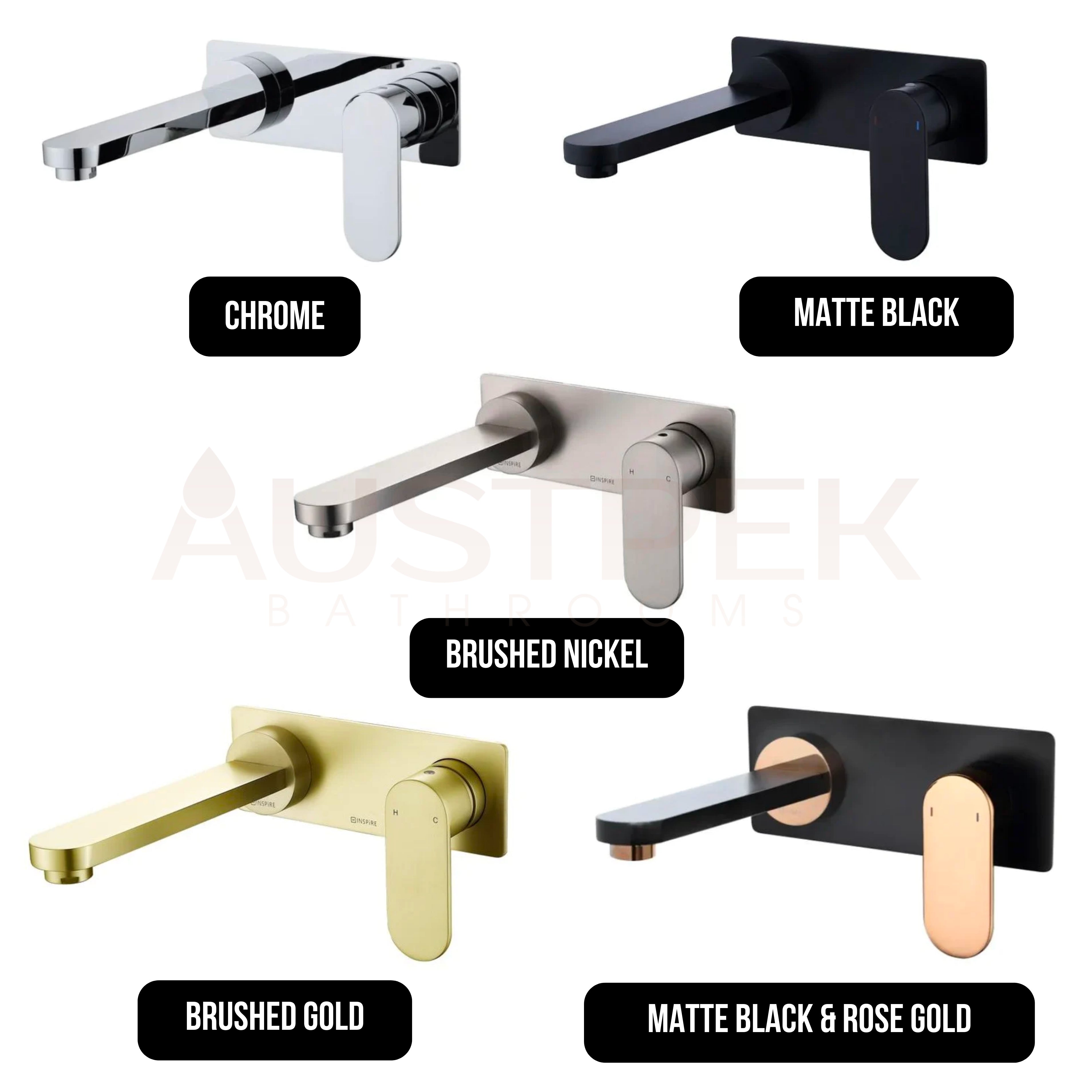 INSPIRE VETTO WALL BASIN MIXER GUN METAL