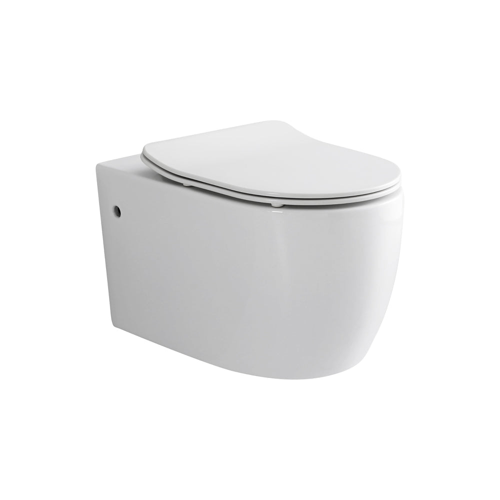 VITO AQUALIS RIMLESS WALL HUNG TOILET PAN GLOSS WHITE