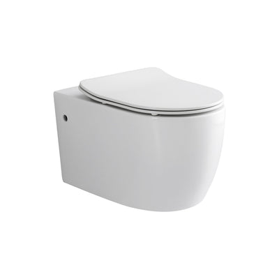 VITO AQUALIS RIMLESS WALL HUNG TOILET PAN GLOSS WHITE