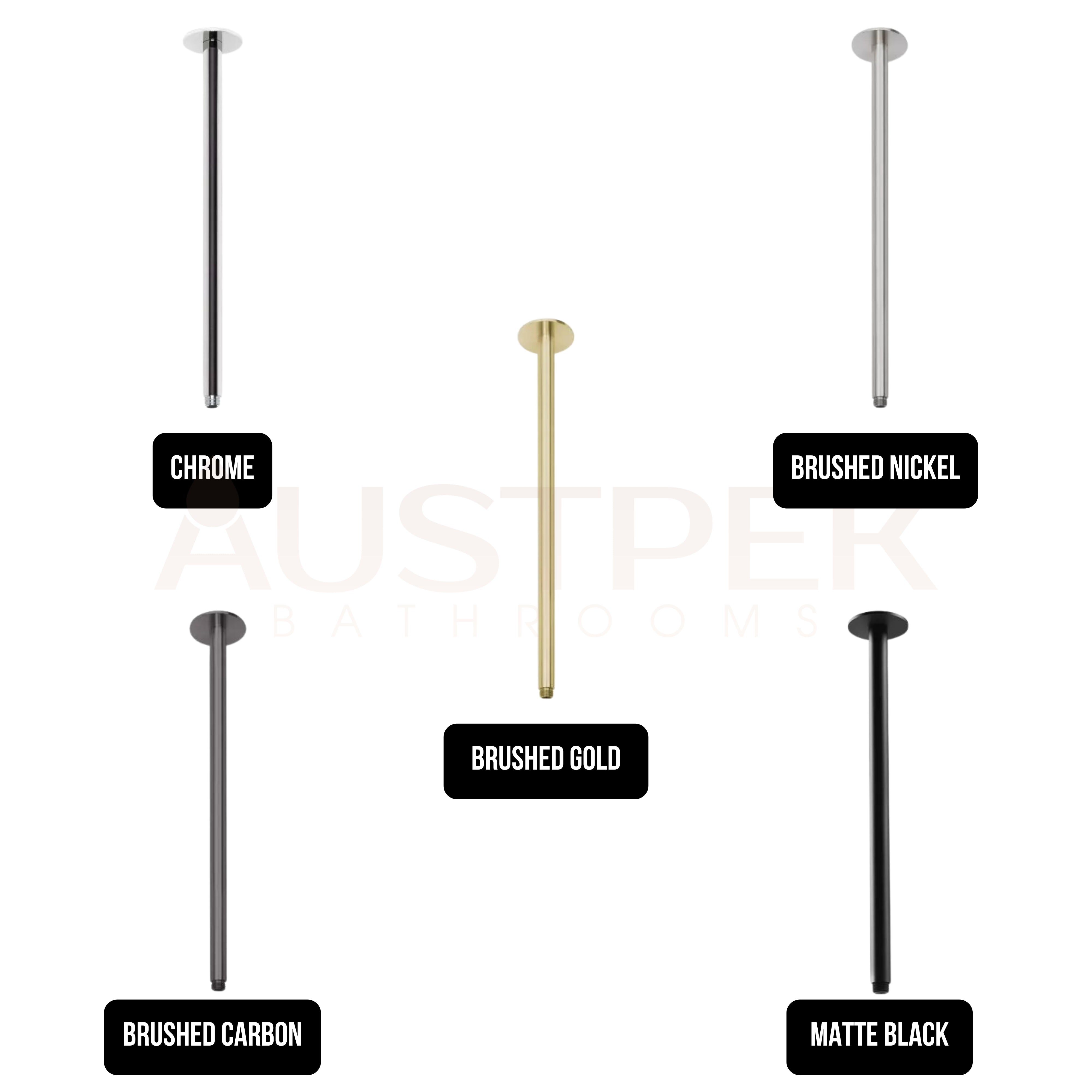 PHOENIX VIVID CEILING ARM 450MM BRUSHED CARBON