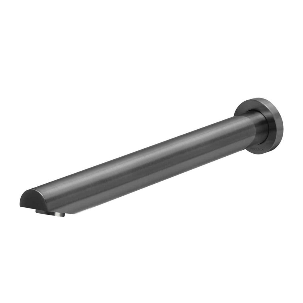 PHOENIX VIVID WALL BATH OUTLET ANGLED 300MM BRUSHED CARBON
