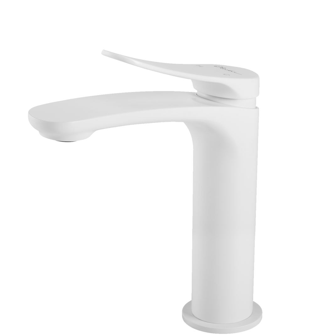 OLIVERI VERONA LEAD FREE BASIN MIXER 194MM WHITE