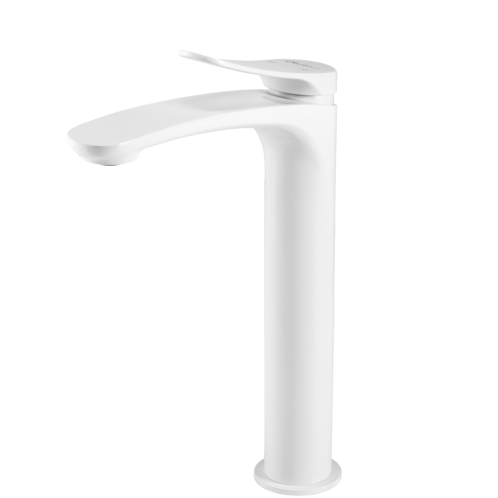 OLIVERI VERONA LEAD FREE TOWER BASIN MIXER 294MM WHITE