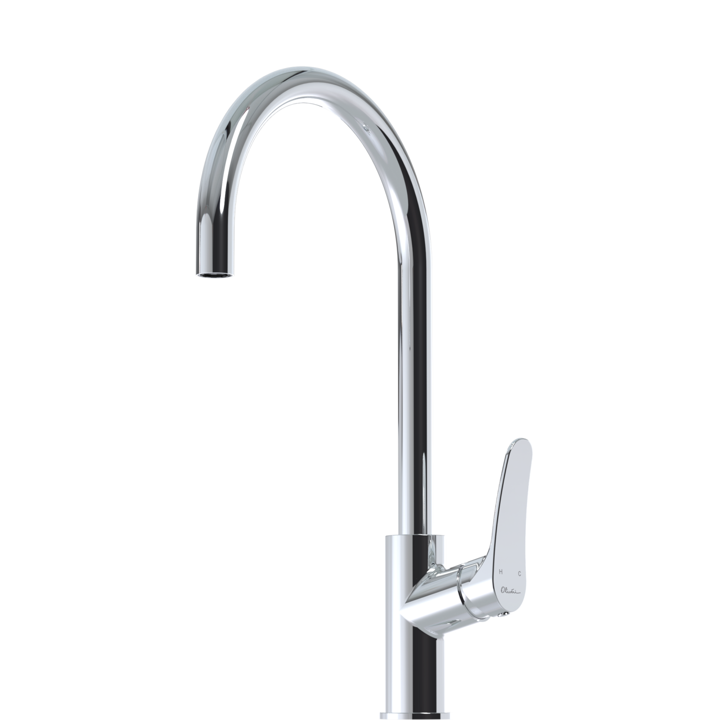 OLIVERI VERONA LEAD FREE GOOSE NECK MIXER 431MM CHROME