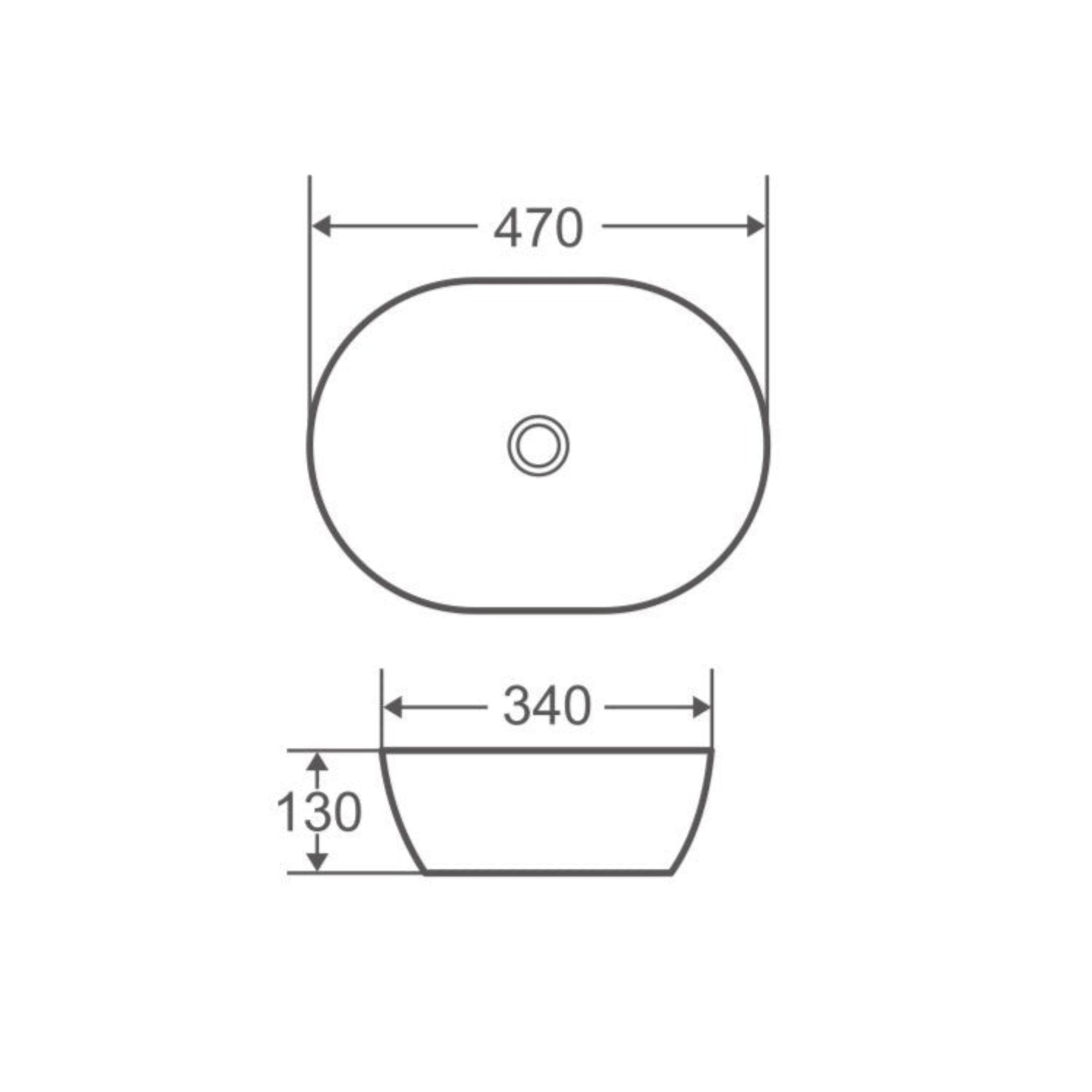 MERCIO VALE OVAL ABOVE COUNTER BASIN MATTE PINK 470MM