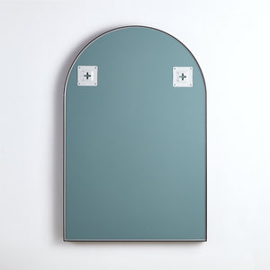 VITO VETRA ARCHED ALUMINUM FRAMED MIRROR BRUSHED NICKEL 600X900MM