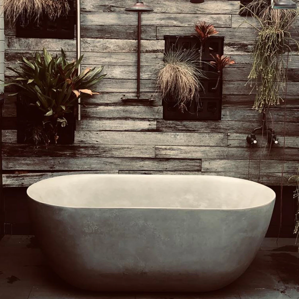 VEROTTI SOHO FREESTANDING CONCRETE BATH MATTE GREY (AVAILABLE IN 1500MM, 1700MM AND 1800MM)