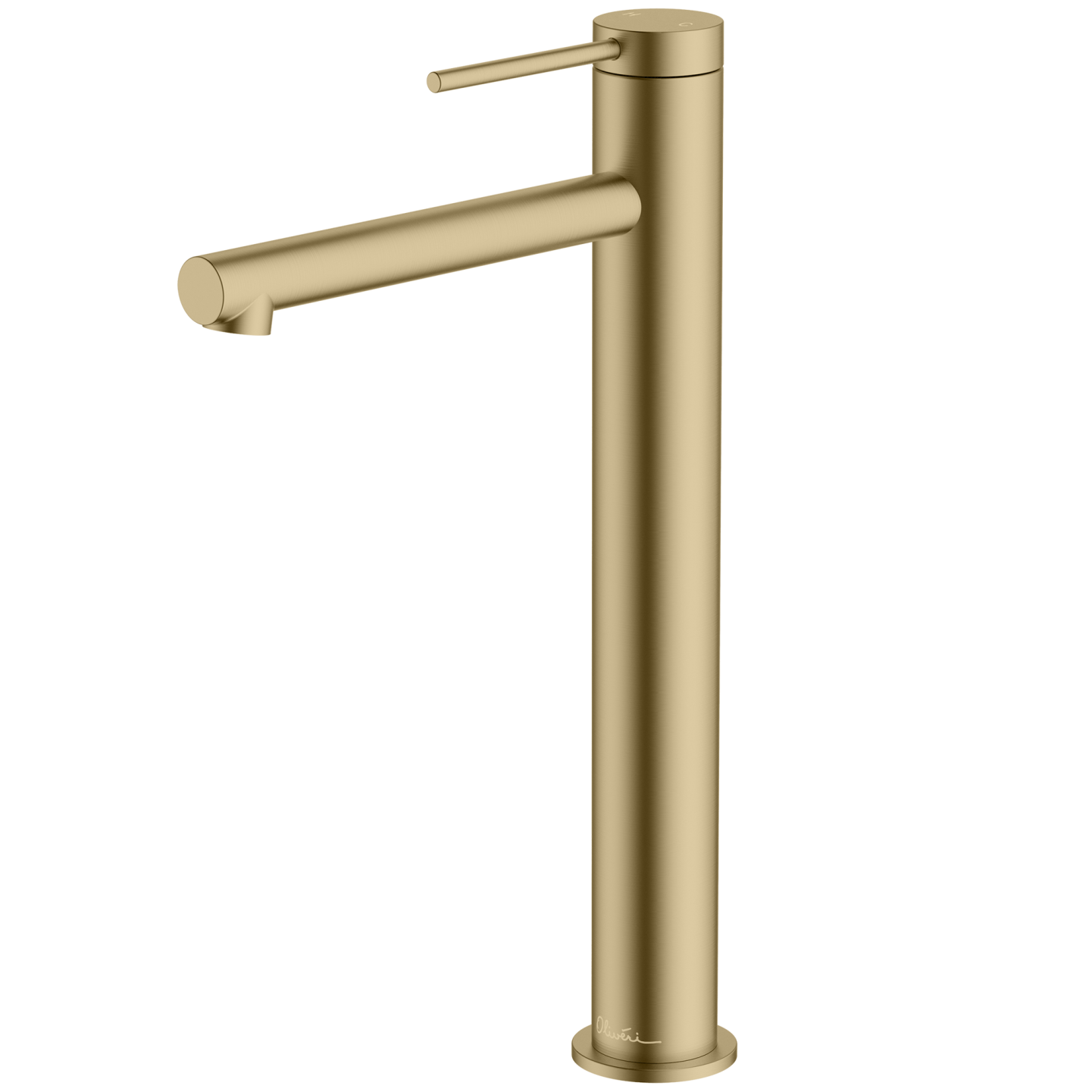 OLIVERI VENICE LEAD FREE STRAIGHT TOWER BASIN MIXER 318MM CLASSIC GOLD