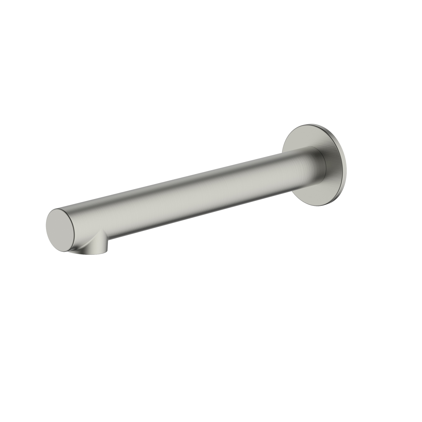 OLIVERI VENICE STRAIGHT WALL SPOUT 200MM BRUSHED NICKEL