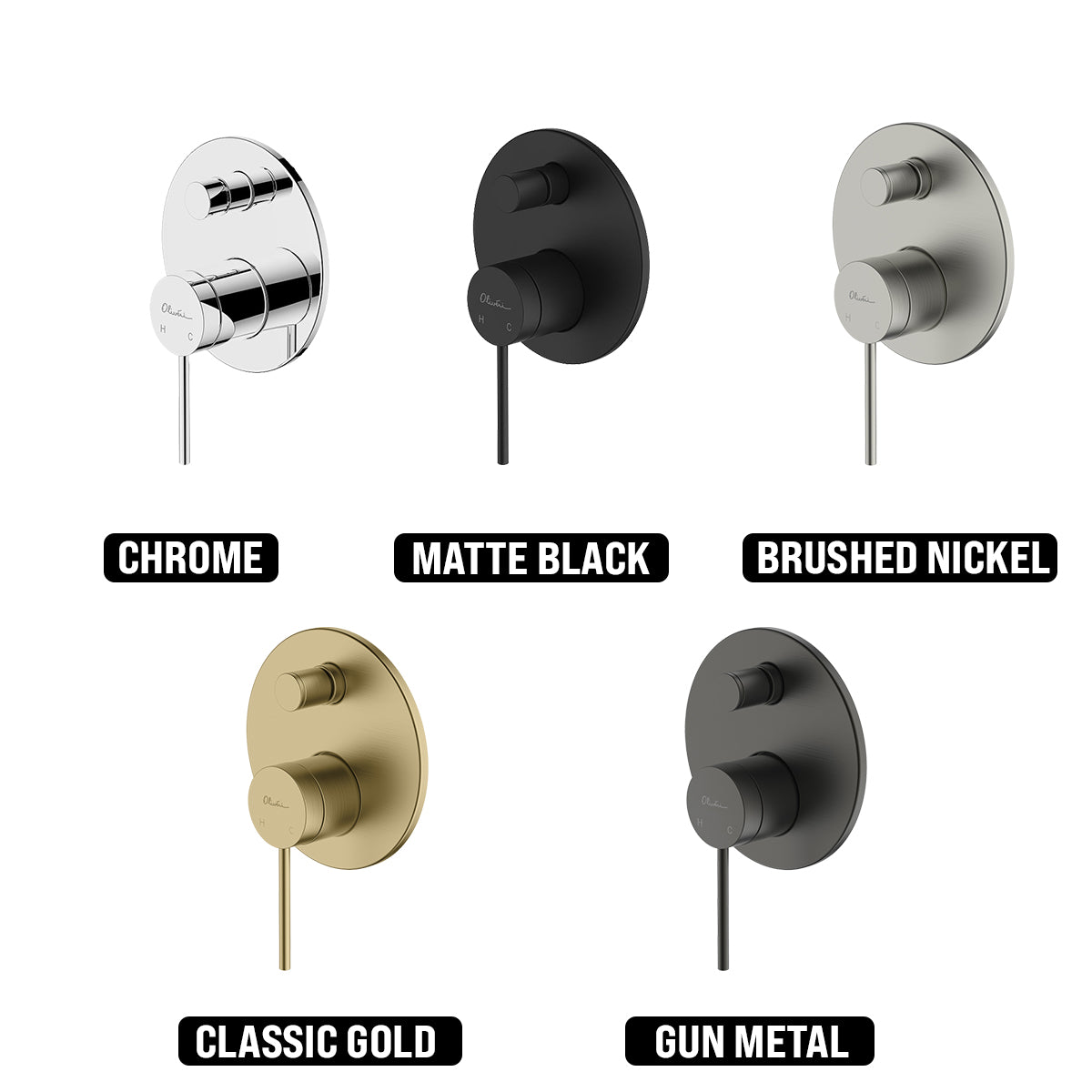 OLIVERI VENICE WALL MIXER WITH DIVERTER 183MM CHROME