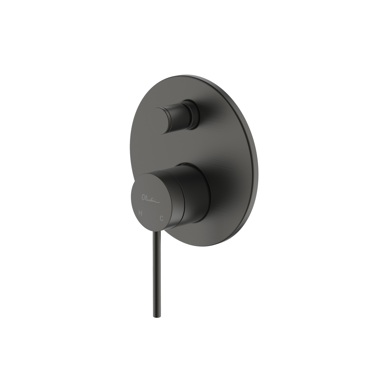 OLIVERI VENICE WALL MIXER WITH DIVERTER 183MM GUN METAL