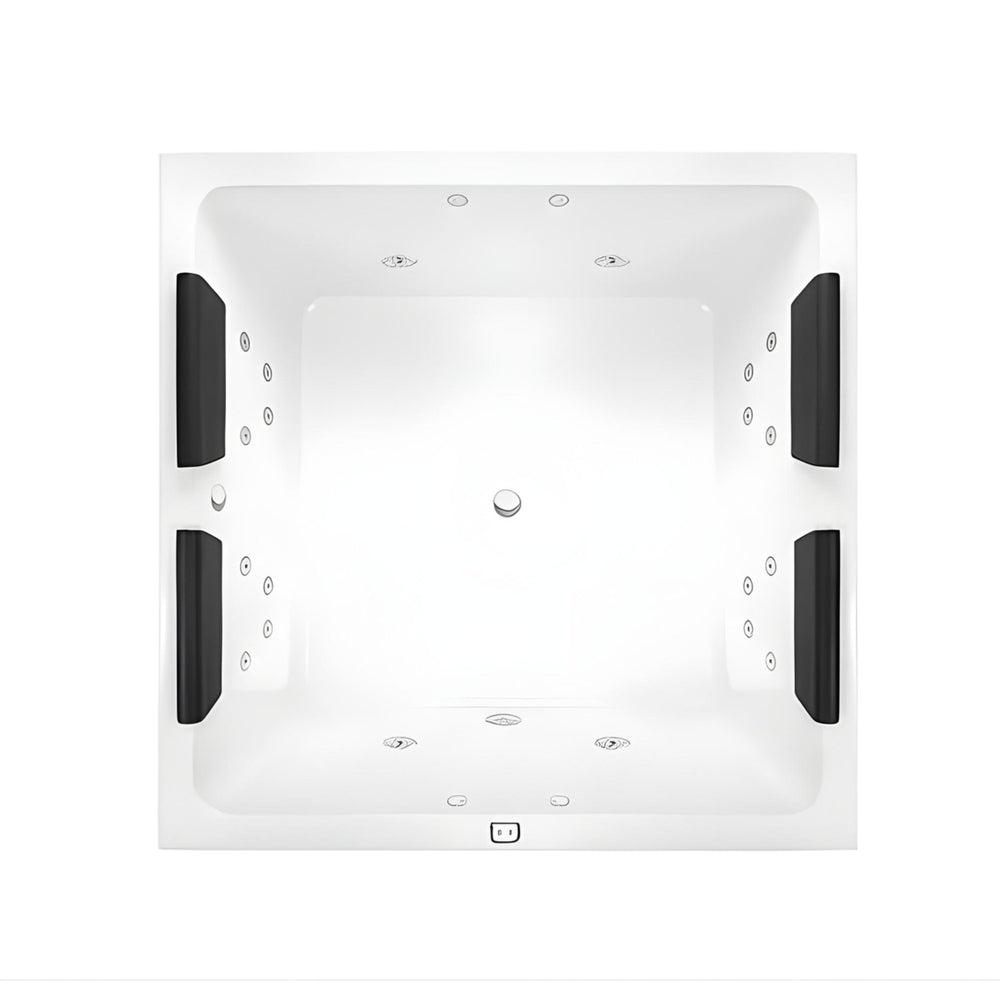DECINA VENICE INSET CONTOUR SPA BATH GLOSS WHITE 1400MM WITH 20-JETS