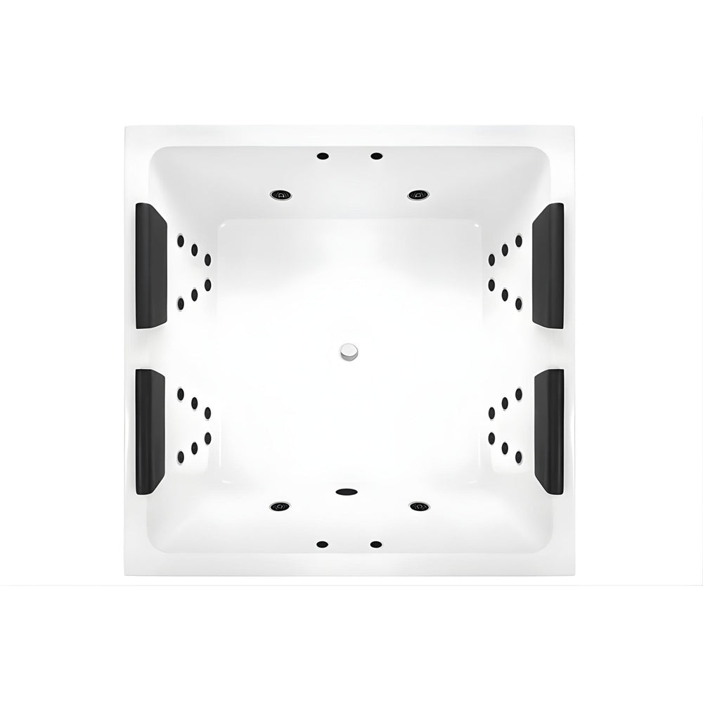 DECINA VENICE INSET DOLCE VITA SPA BATH GLOSS WHITE 1400MM WITH 28-JETS