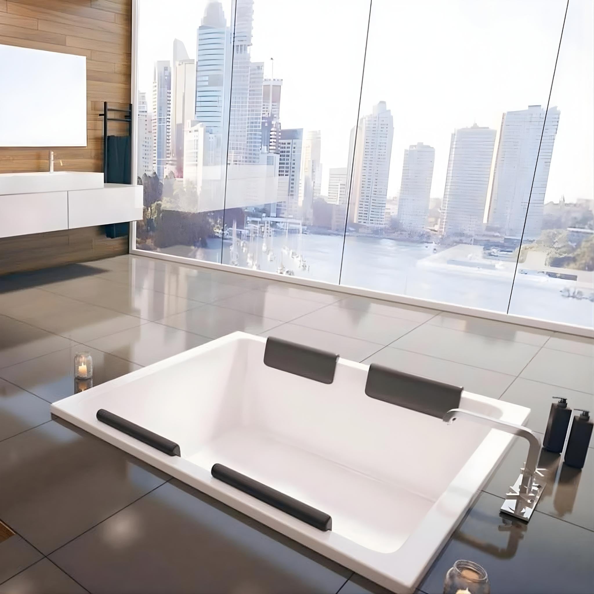 DECINA VENICE ISLAND BATHTUB WITH OVERFLOW GLOSS WHITE 1400MM