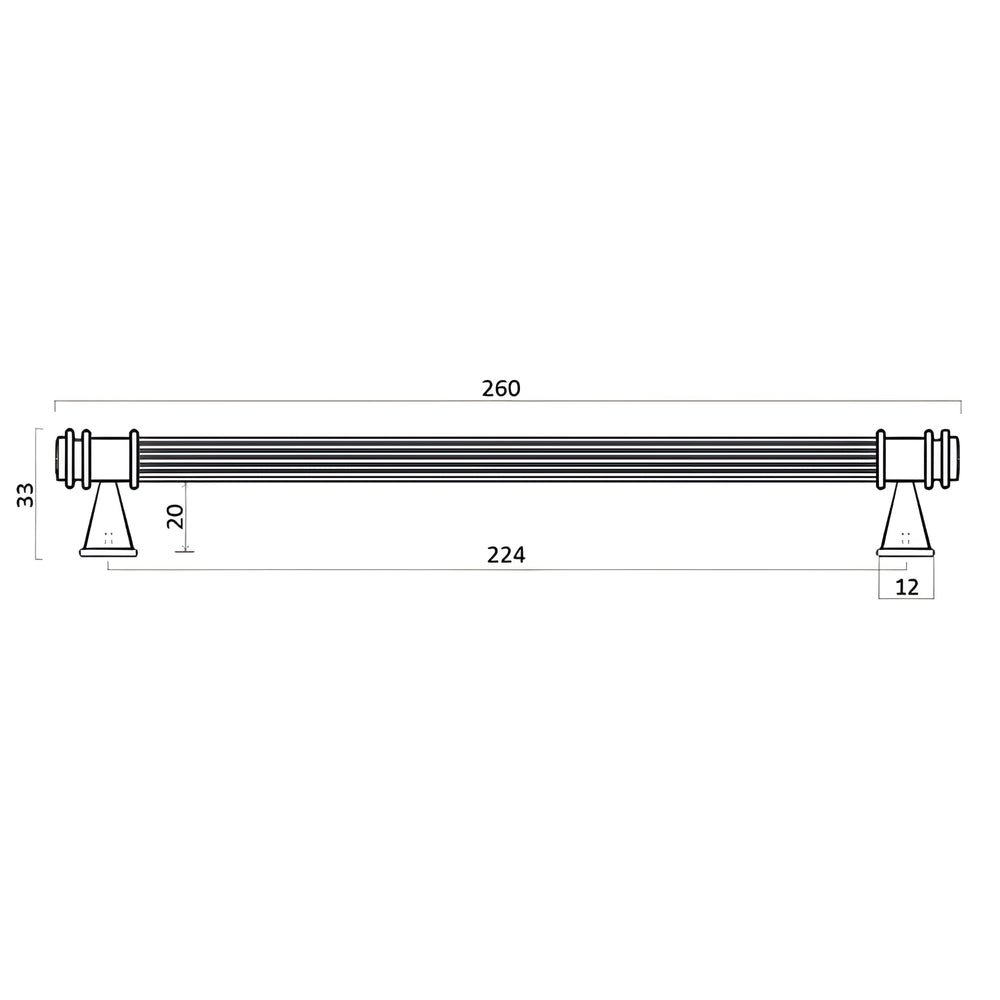 TURNER HASTINGS VERONA CABINET HANDLE BRUSHED BRASS (MULTIPLE SIZES AVAILABLE)